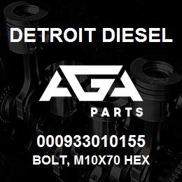 000933010155 Detroit Diesel Bolt, M10x70 Hex | AGA Parts