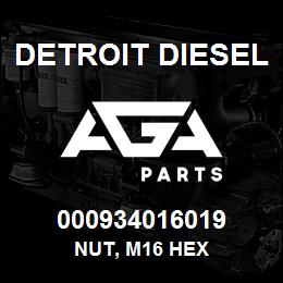 000934016019 Detroit Diesel Nut, M16 Hex | AGA Parts