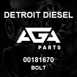 00181670 Detroit Diesel Bolt | AGA Parts