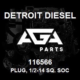 116566 Detroit Diesel Plug, 1/2-14 Sq. Socket Head | AGA Parts