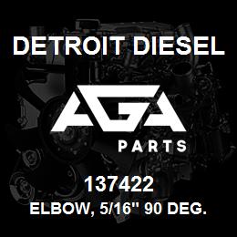 137422 Detroit Diesel Elbow, 5/16" 90 Deg. Inv. Fl. Tube | AGA Parts