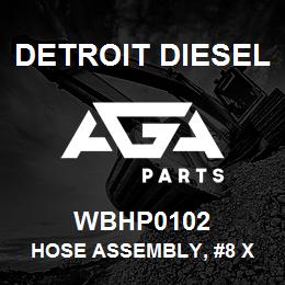 WBHP0102 Detroit Diesel Hose Assembly, #8 X 13.2, H&P Wrap | AGA Parts