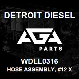 WDLL0316 Detroit Diesel Hose Assembly, #12 X 34.8, L&L Wrap | AGA Parts