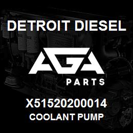 X51520200014 Detroit Diesel COOLANT PUMP | AGA Parts