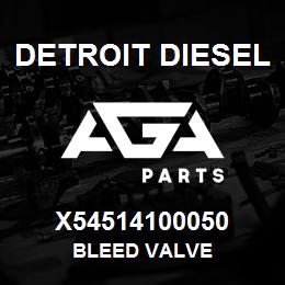 X54514100050 Detroit Diesel Bleed Valve | AGA Parts