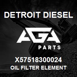 X57518300024 Detroit Diesel OIL FILTER ELEMENT | AGA Parts