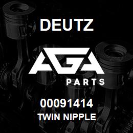 00091414 Deutz TWIN NIPPLE | AGA Parts