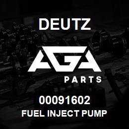 00091602 Deutz FUEL INJECT PUMP | AGA Parts