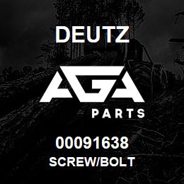 00091638 Deutz SCREW/BOLT | AGA Parts
