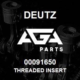 00091650 Deutz THREADED INSERT | AGA Parts