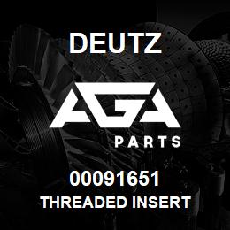00091651 Deutz THREADED INSERT | AGA Parts