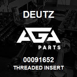 00091652 Deutz THREADED INSERT | AGA Parts
