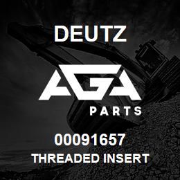 00091657 Deutz THREADED INSERT | AGA Parts