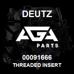 00091666 Deutz THREADED INSERT | AGA Parts