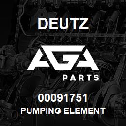 00091751 Deutz PUMPING ELEMENT | AGA Parts