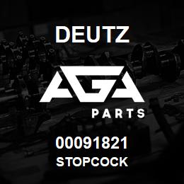 00091821 Deutz STOPCOCK | AGA Parts