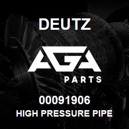 00091906 Deutz HIGH PRESSURE PIPE | AGA Parts