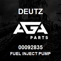 00092835 Deutz FUEL INJECT PUMP | AGA Parts