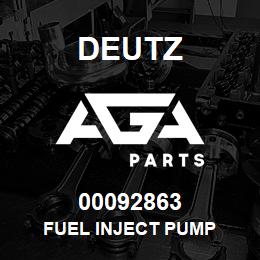 00092863 Deutz FUEL INJECT PUMP | AGA Parts