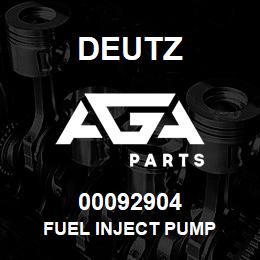 00092904 Deutz FUEL INJECT PUMP | AGA Parts