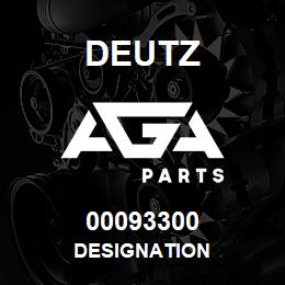 00093300 Deutz DESIGNATION | AGA Parts