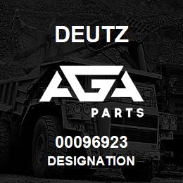 00096923 Deutz DESIGNATION | AGA Parts