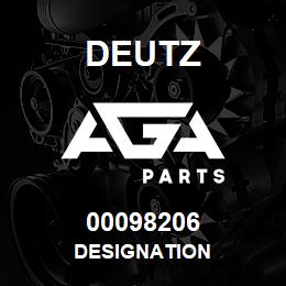00098206 Deutz DESIGNATION | AGA Parts