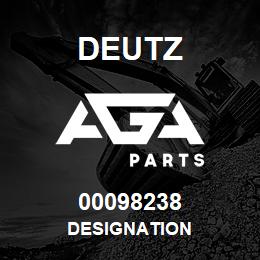 00098238 Deutz DESIGNATION | AGA Parts