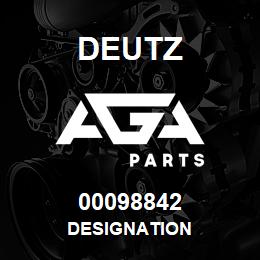 00098842 Deutz DESIGNATION | AGA Parts