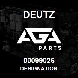 00099026 Deutz DESIGNATION | AGA Parts