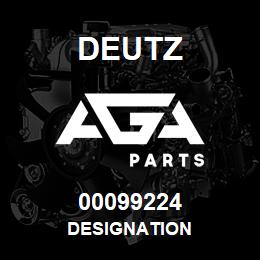 00099224 Deutz DESIGNATION | AGA Parts