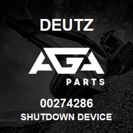 00274286 Deutz SHUTDOWN DEVICE | AGA Parts