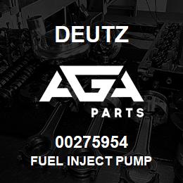 00275954 Deutz FUEL INJECT PUMP | AGA Parts