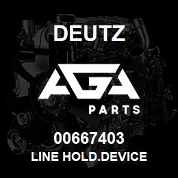 00667403 Deutz LINE HOLD.DEVICE | AGA Parts