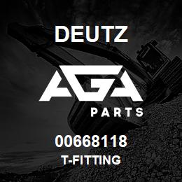 00668118 Deutz T-FITTING | AGA Parts