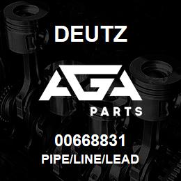 00668831 Deutz PIPE/LINE/LEAD | AGA Parts