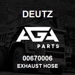 00670006 Deutz EXHAUST HOSE | AGA Parts