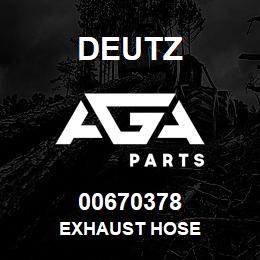 00670378 Deutz EXHAUST HOSE | AGA Parts