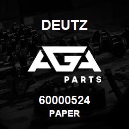 60000524 Deutz PAPER | AGA Parts