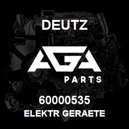 60000535 Deutz ELEKTR GERAETE | AGA Parts