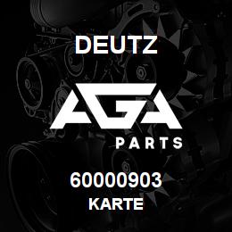 60000903 Deutz KARTE | AGA Parts