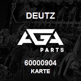 60000904 Deutz KARTE | AGA Parts