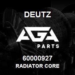 60000927 Deutz RADIATOR CORE | AGA Parts