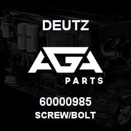 60000985 Deutz SCREW/BOLT | AGA Parts