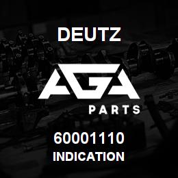 60001110 Deutz INDICATION | AGA Parts