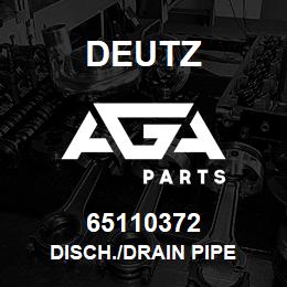 65110372 Deutz DISCH./DRAIN PIPE | AGA Parts
