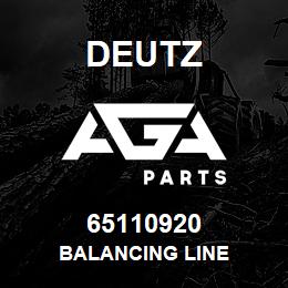 65110920 Deutz BALANCING LINE | AGA Parts
