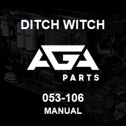 053-106 Ditch Witch MANUAL | AGA Parts