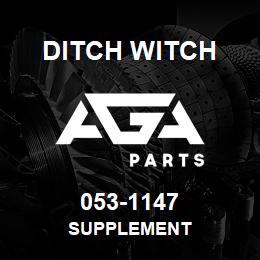 053-1147 Ditch Witch SUPPLEMENT | AGA Parts