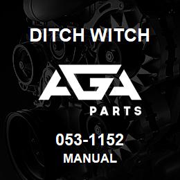 053-1152 Ditch Witch MANUAL | AGA Parts